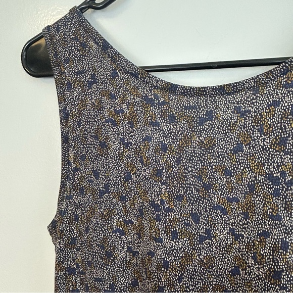 Sessun Sleeveless Abstract Blue Micro Dot Pattern Lightweight Midi Dress Size XS - Picture 5 of 16